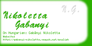 nikoletta gabanyi business card